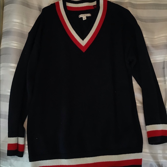 Tommy Hilfiger Striped Trim Sweater - Picture 2 of 4